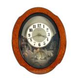 20-Inch Oval Quartz Musical Wall Clock