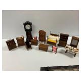 Miniature Doll House Furniture Collection with Clo