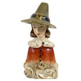 Ceramic Figurine of Woman in Hat