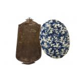 Semi-Vitreous Platter with Metal Tray