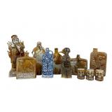 Antique Figural Porcelain Flasks and Shot Glasses