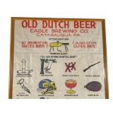 Framed Old Dutch Beer Linen Piece