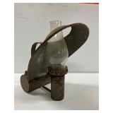 Antique Galvanized Metal Oil Lamp