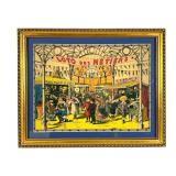 Antique French Hand-Colored Poster