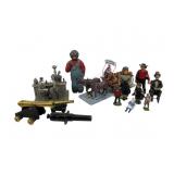 Cast Iron Horse and Carriage Set with Figures