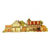 Plastic Wall Decor of Western Town Scene