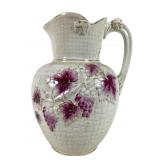 Porcelain Pitcher with Grape Motif