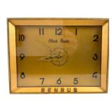 Benrus Brass Clock Radio with Glass Lens