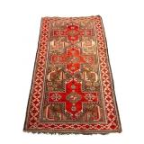 Handwoven Wool Area Rug, 82 x 44 Inches