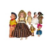 Dolls and Rabbit Figurines Lot