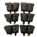 Six Leather Ammo Pouches