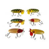 6 Plastic Lip Jitterbugs