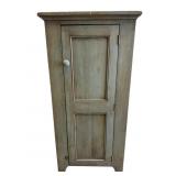 Modern Green Painted One-Door Cabinet