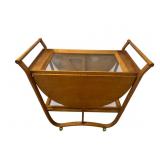 Birdï¿½s Eye Maple Mid-Century Tea Cart