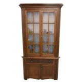 Primitive Two-Piece Corner Cupboard