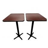 Two Cafe/Bar Tables, 41.5-Inch Tall