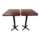 Two Cafe/Bar Tables, 41.5-Inch Tall