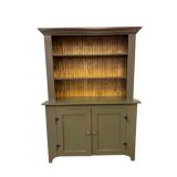 Modern Primitive Style Painted Cupboard