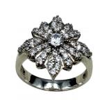 925 CZ Enlightened Empress Star Ring