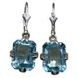 925 Aquamarine Style Earrings