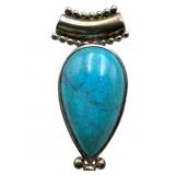 925 Silver Pendant, Turquoise Stone