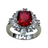 Smithsonian 925 Simulated Thai Ruby Ring