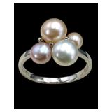 Honora Pearl 925 Sterling Ring, Size 9