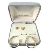 14k Gold Earrings with Repair Hoops