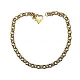 18k Milor Rolled Link Bracelet With Heart Clasp