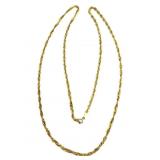 14k Diamond Cut Singapore Necklace