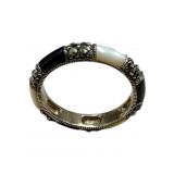 925 Marcasite, Onyx & MOP Ring, Size 8