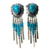 Quoc Turquoise Inc. 925 Turquoise Earrings