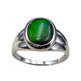 925 Amolite Triplet Band Ring