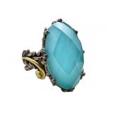Barbara Bixby 18K, 925 Turquoise Ring
