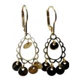 18k Gold Geometric Dangle Earrings