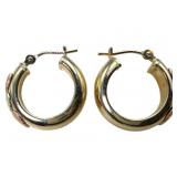 12k Black Hills Gold Hoop Earrings