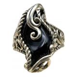 Carolyn Pollack Sterling Onyx Ring