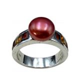 Honora 925 Pearl and Gemstone Ring