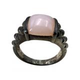 925 Peruvian Pink Opal Ring, Size 9