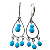 925 Turquoise Dangle Earrings
