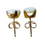 14k Gold Opal Stud Earrings