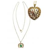 10k, 12k Reversible Helenite Necklace