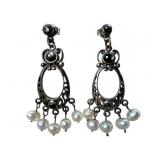 925 Pearl Dangle Earrings