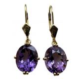 14K Gold Brazilian Amethyst Earrings