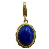 18k Gold Lapis Lazuli Pendant