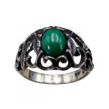Sterling Silver 925 Malachite Ring