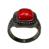 Ross-Simons 925 Coral Ring, Size 8.5