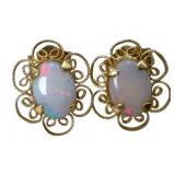 14k Opal Stud Earrings in Box