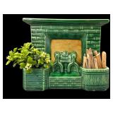 1950s McCoy Green Ceramic TV Lamp