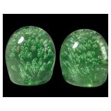 2 Victorian Glass Dumps, Each 2 Inches